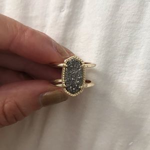 Kendra Scott Elyse Ring in Gold & Platinum Druzy